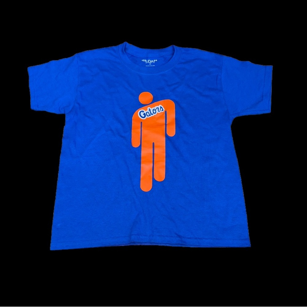UF University Of Florida Gators Blue Orange Person Tee Shirt Youth Size Small